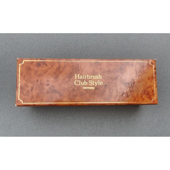 Club Style Bristle Hair Brush UNUSED With Box West Germany Wood Handle 7" - Picture 3 of 12